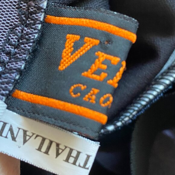 Y2K 90s VENUS Black Blue Floral Sheer Chiffon Maxi Skirt Fairy Grunge L - Picture 12 of 14